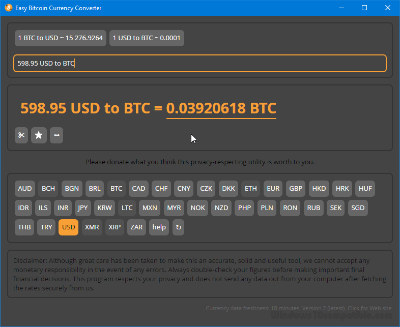 bitcoin exchange calculator